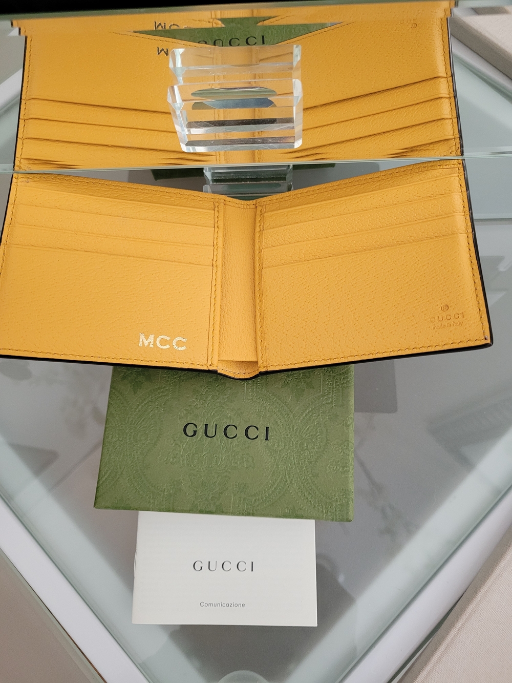 Gucci Neo Vintage GG Supreme Bi-Fold Wallet in Brown & Beige - Picture 8 of 9